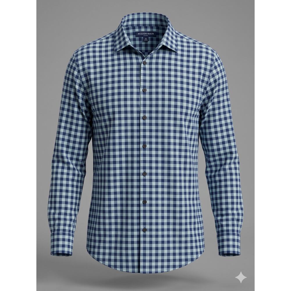 Mizzen+Main Mens XL Preppy Old Money Classic Corporate Leeward Button Up Shirt